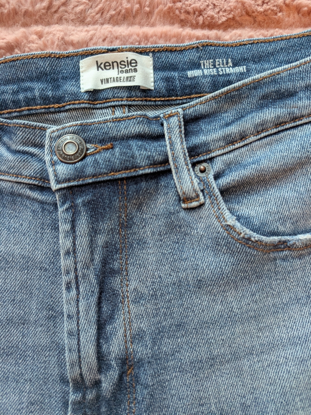 Kensie "The Ella" Light Blue High-Rise Straight Jeans